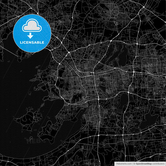 Area map of Suzhou, China, Province Jiangsu