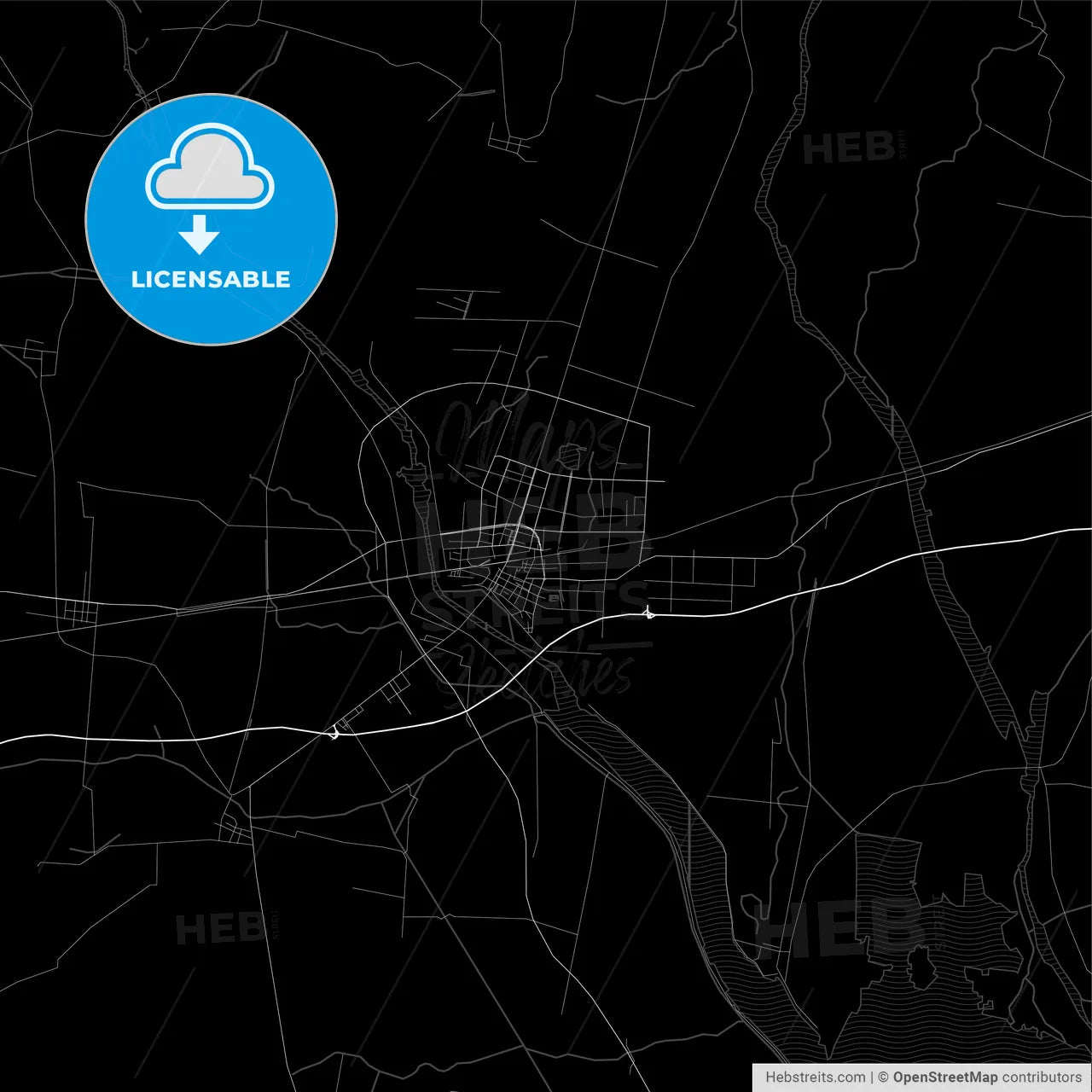 Area map of Pizhou, China, Province Jiangsu
