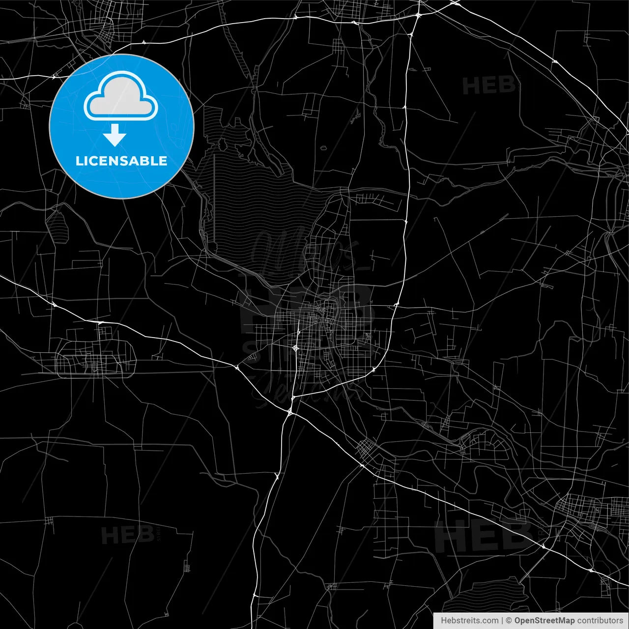 Area map of Suqian, China, Province Jiangsu