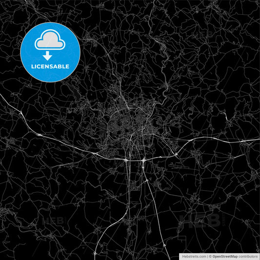 Area map of Brno, Czech Republic