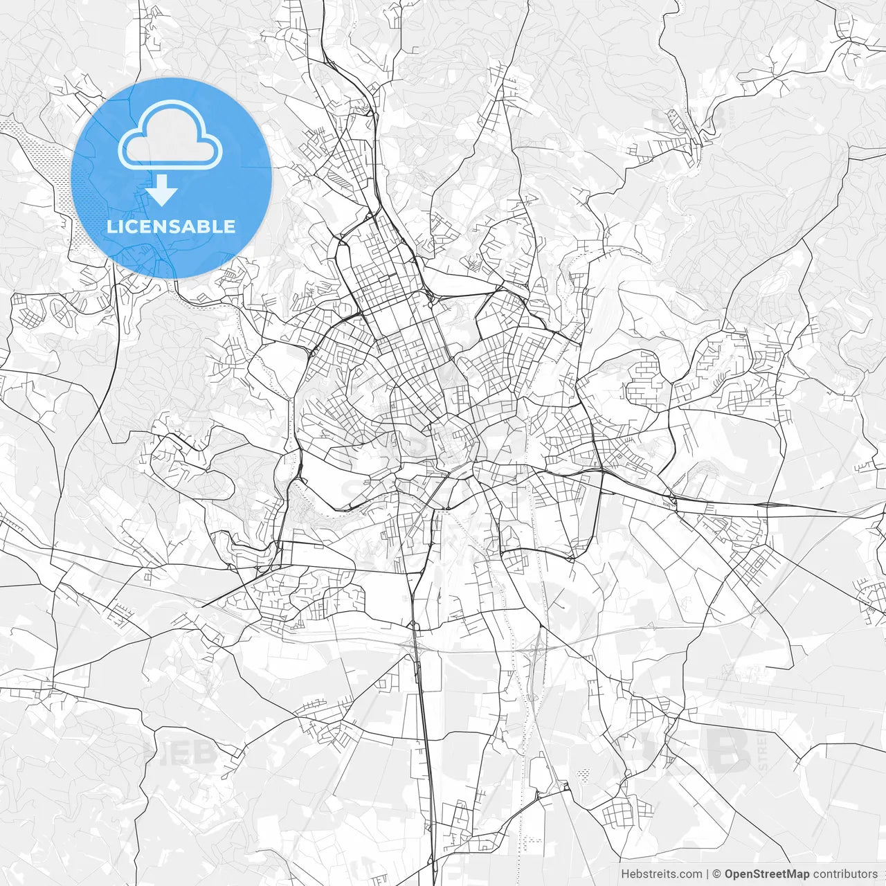 Brno light vector map