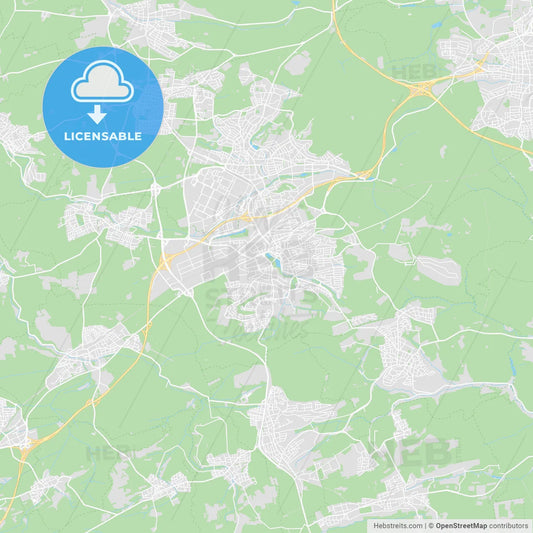 Boblingen, Germany printable street map