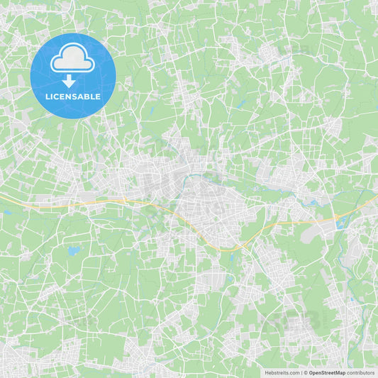 Bunde, Germany printable street map