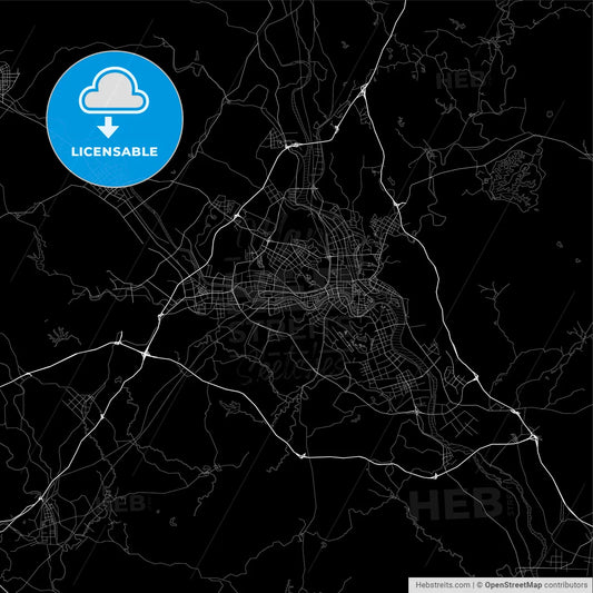 Area map of Mianyang, China, Province Sichuan