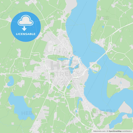 Stralsund, Germany printable street map