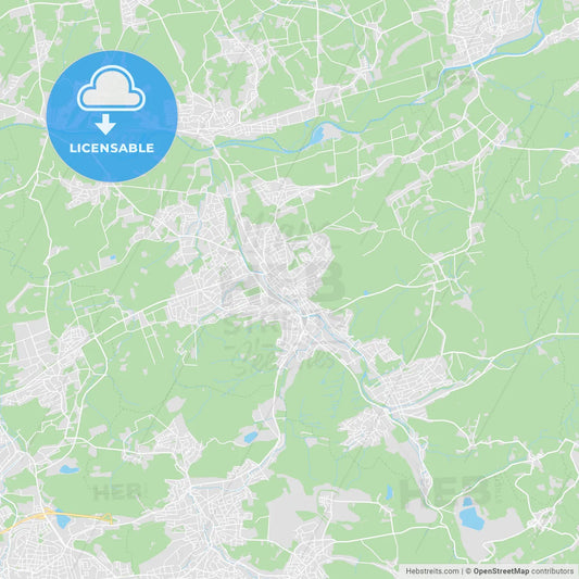 Menden (Sauerland), Germany printable street map