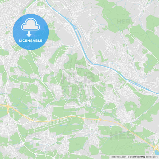 Ostfildern, Germany printable street map