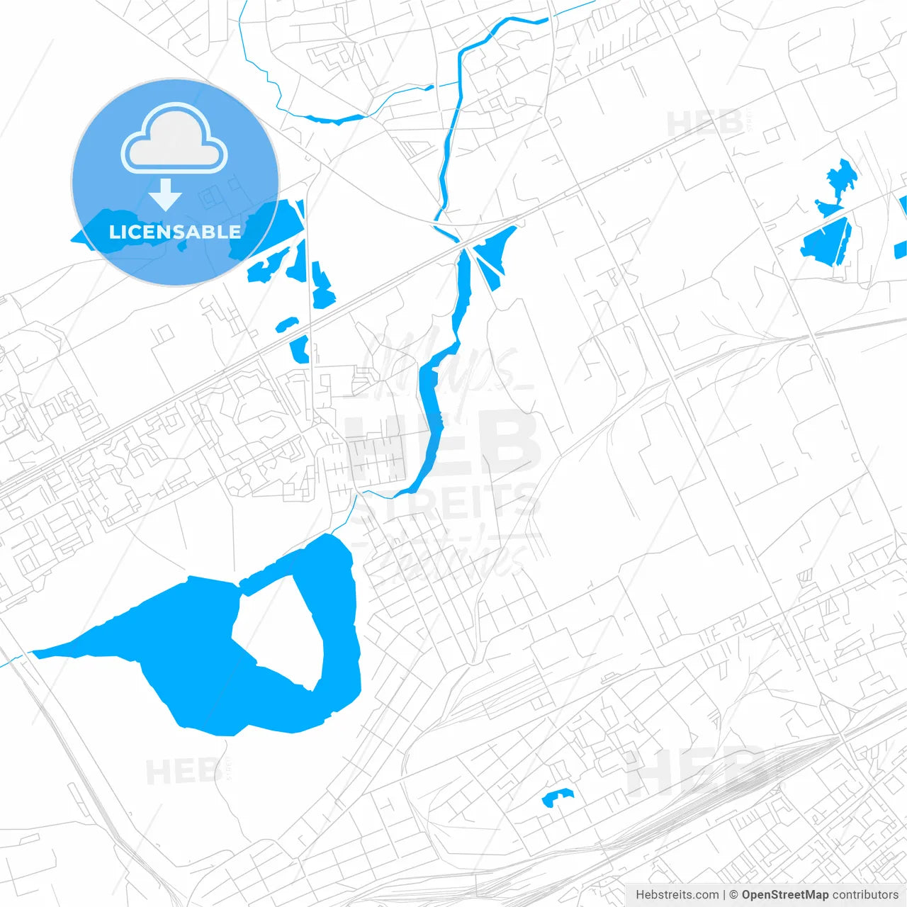 Kurgan, Russia bright two-toned vector map