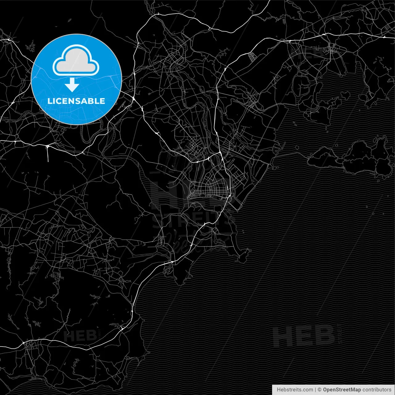 Area map of Shantou, China, Province Guangdong