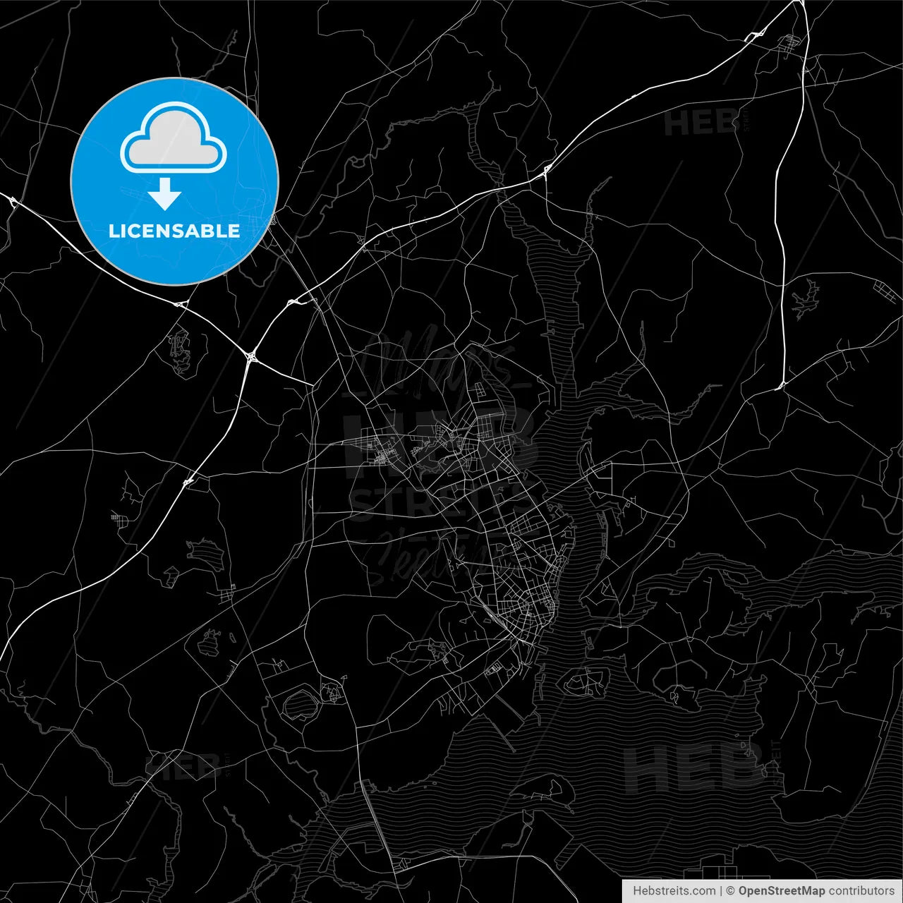 Area map of Zhanjiang, China, Province Guangdong
