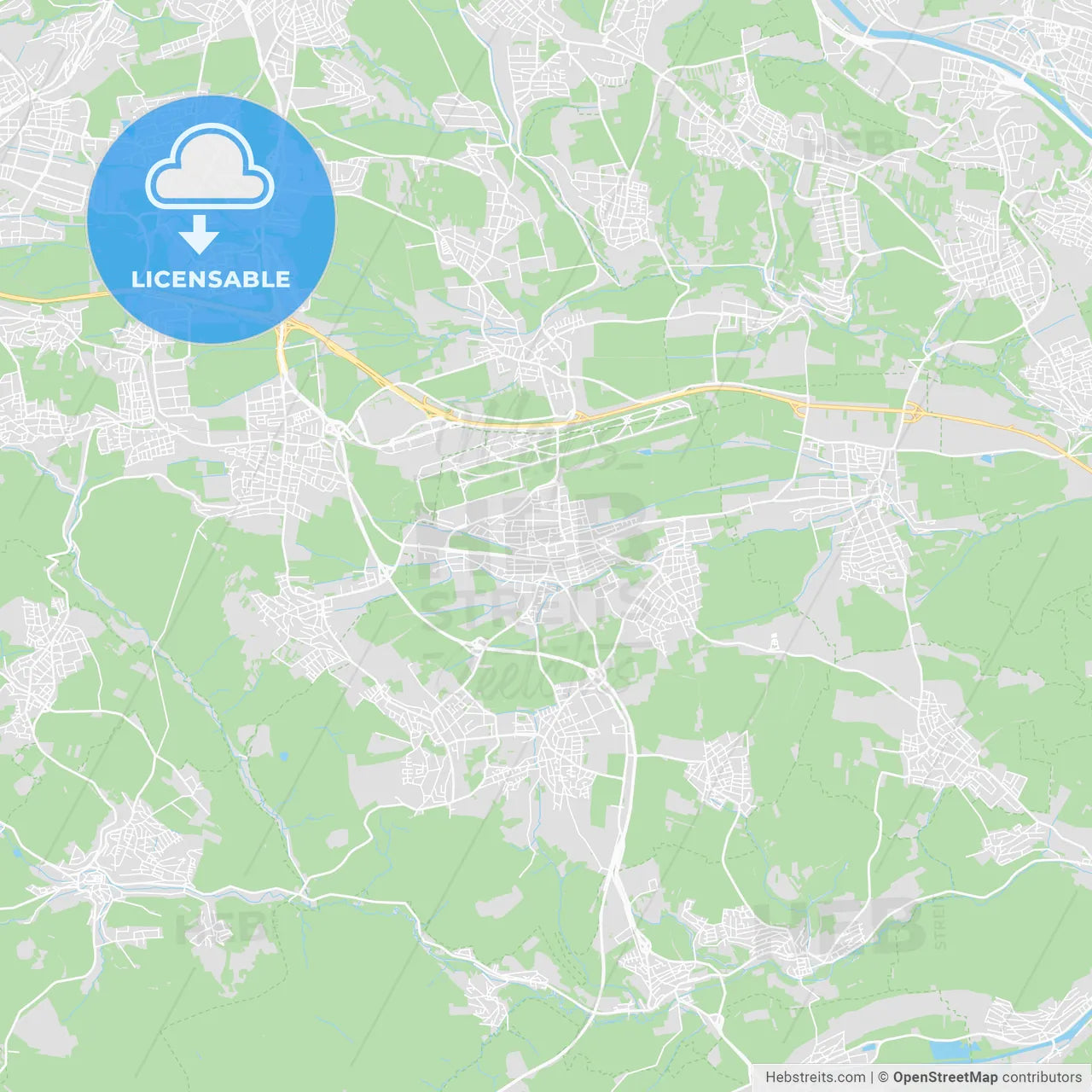 Filderstadt, Germany printable street map