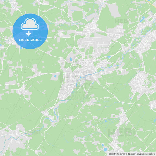 Furstenfeldbruck, Germany printable street map