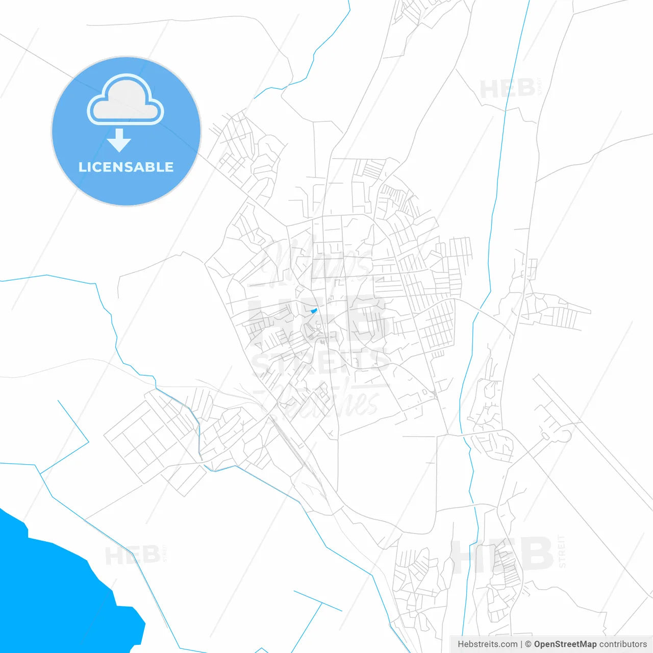 Nakhchivan, Azerbaijan bright two-toned vector map