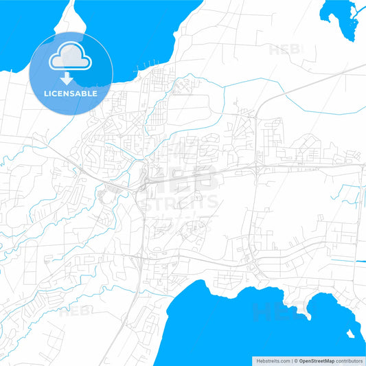 Batumi, Georgia bright two-toned vector map