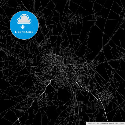 Dark area map of Delhi, India