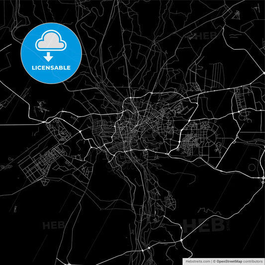 Dark area map of Cairo, Egypt