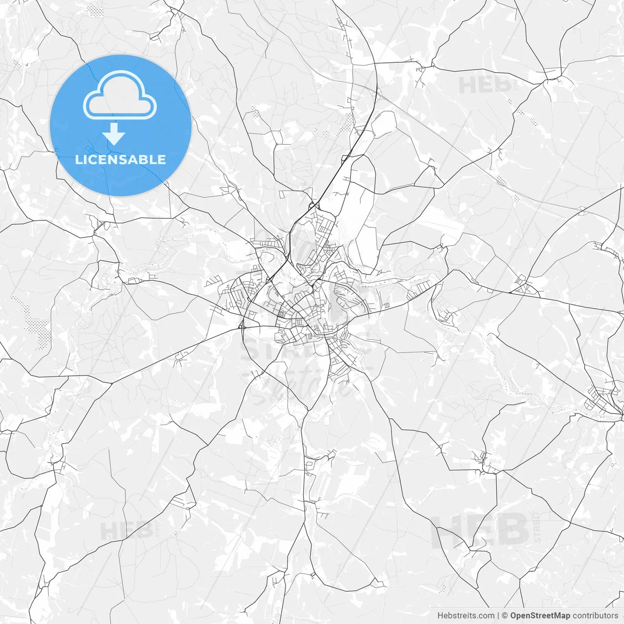 Jihlava light vector map