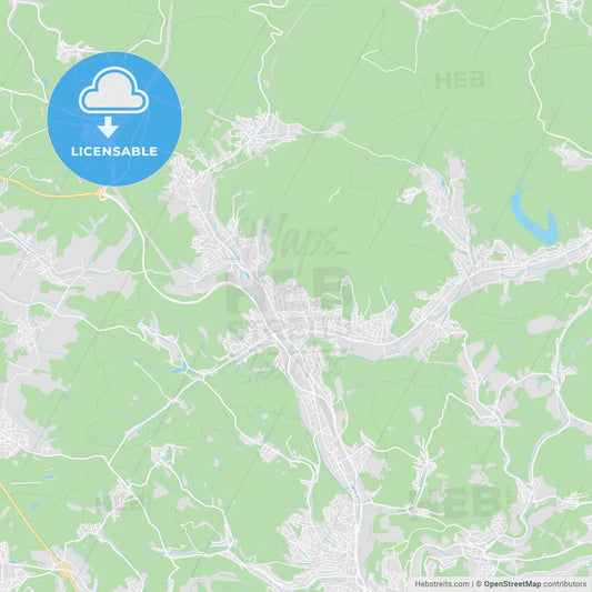 Kreuztal, Germany printable street map