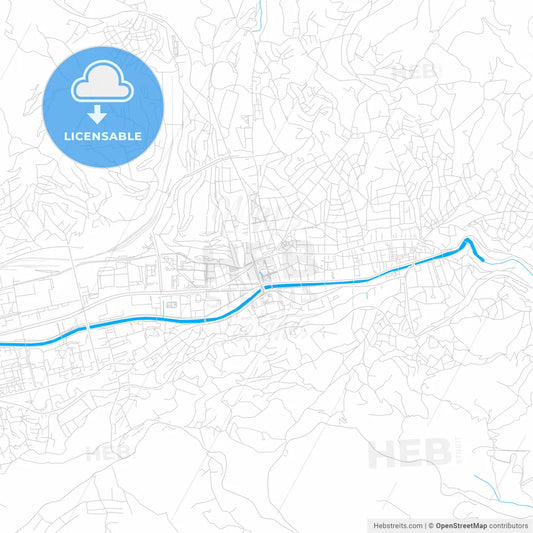 Sarajevo, Bosnia and Herzegovina bright two-toned vector map