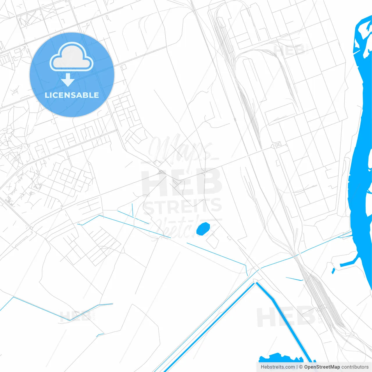Angarsk, Russia bright two-toned vector map