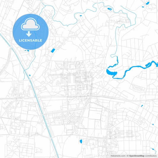 Korolyov, Russia bright two-toned vector map