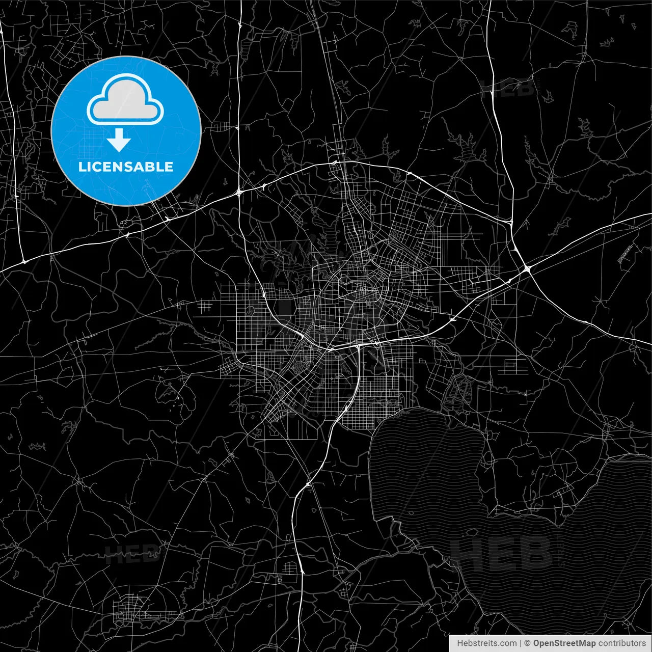 Area map of Hefei, China, Province Anhui