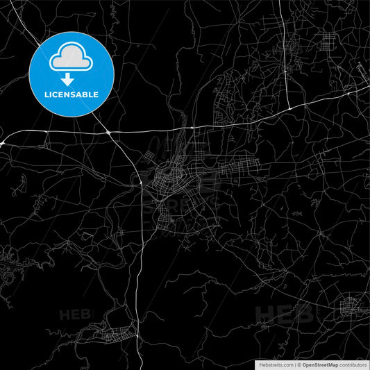Area map of Lu an, China, Province Anhui