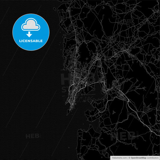 Dark area map of Mumbai, India