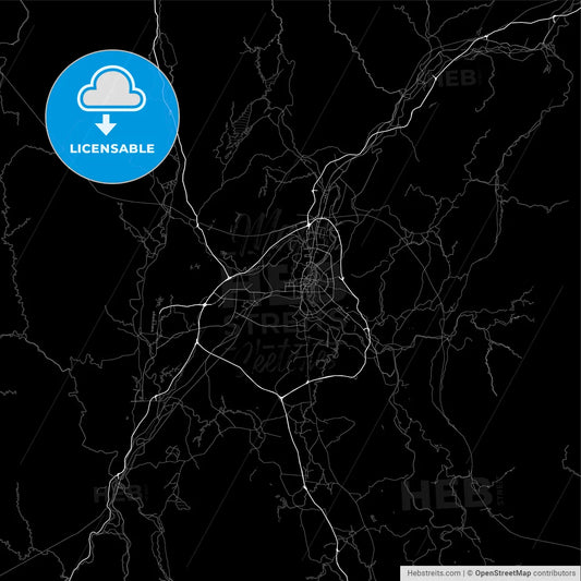 Dark area map of Guilin, China