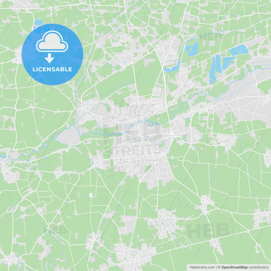 Lippstadt, Germany printable street map