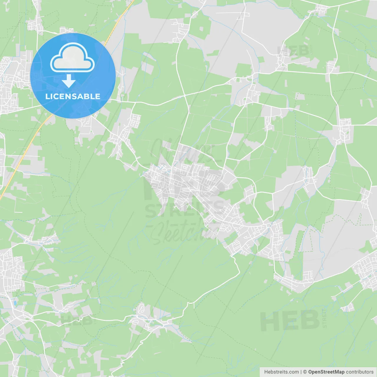 Barsinghausen, Germany printable street map