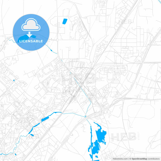Mytishchi, Russia bright two-toned vector map