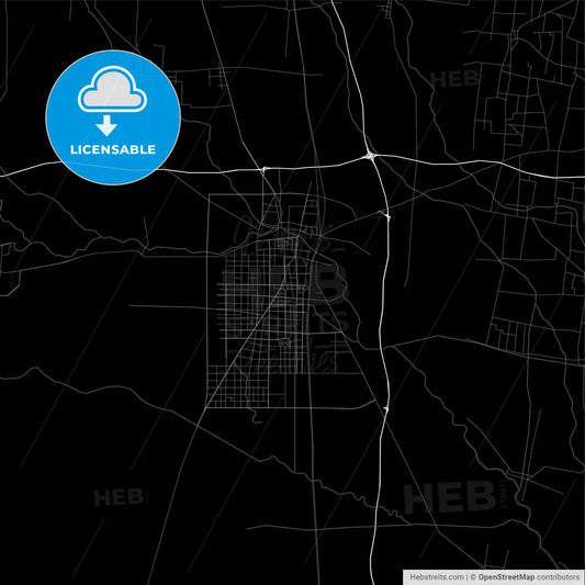 Area map of Bozhou, China, Province Anhui