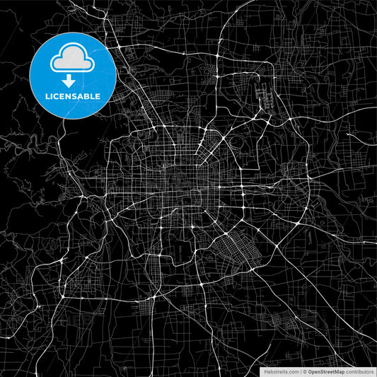 Dark area map of Beijing, China