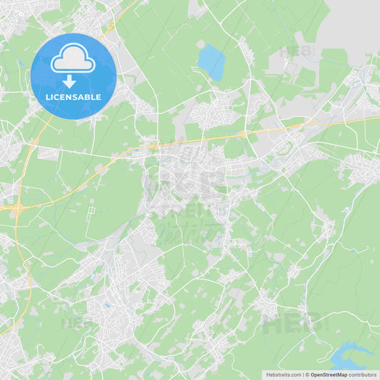 Eschweiler, Germany printable street map