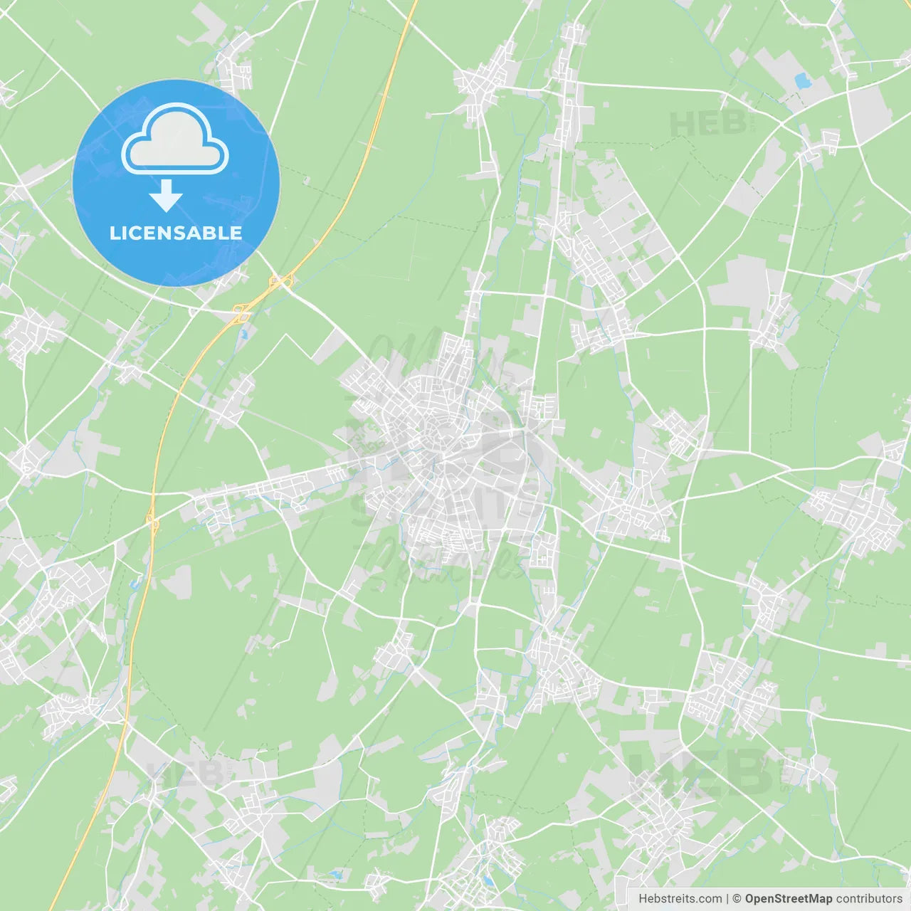 Euskirchen, Germany printable street map