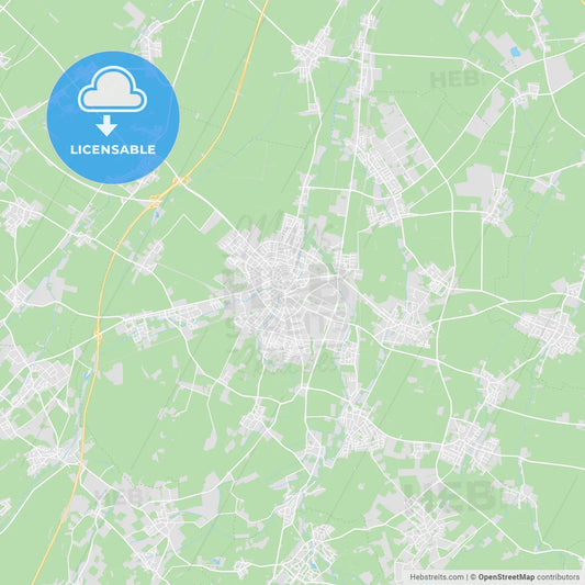 Euskirchen, Germany printable street map