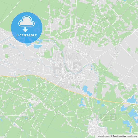 Goch, Germany printable street map