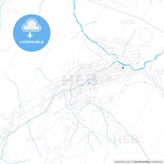 Andorra la Vella, Andorra bright two-toned vector map