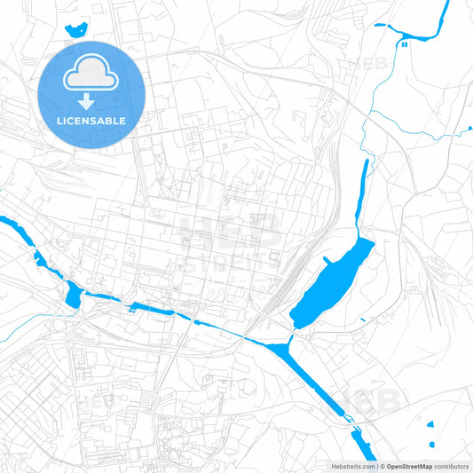 Belgorod, Russia bright two-toned vector map