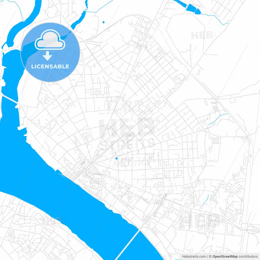 Kostroma, Russia bright two-toned vector map