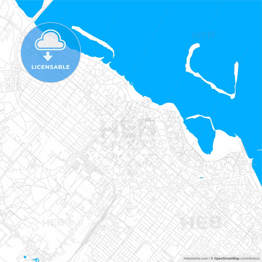 Cherkasy, Ukraine bright two-toned vector map