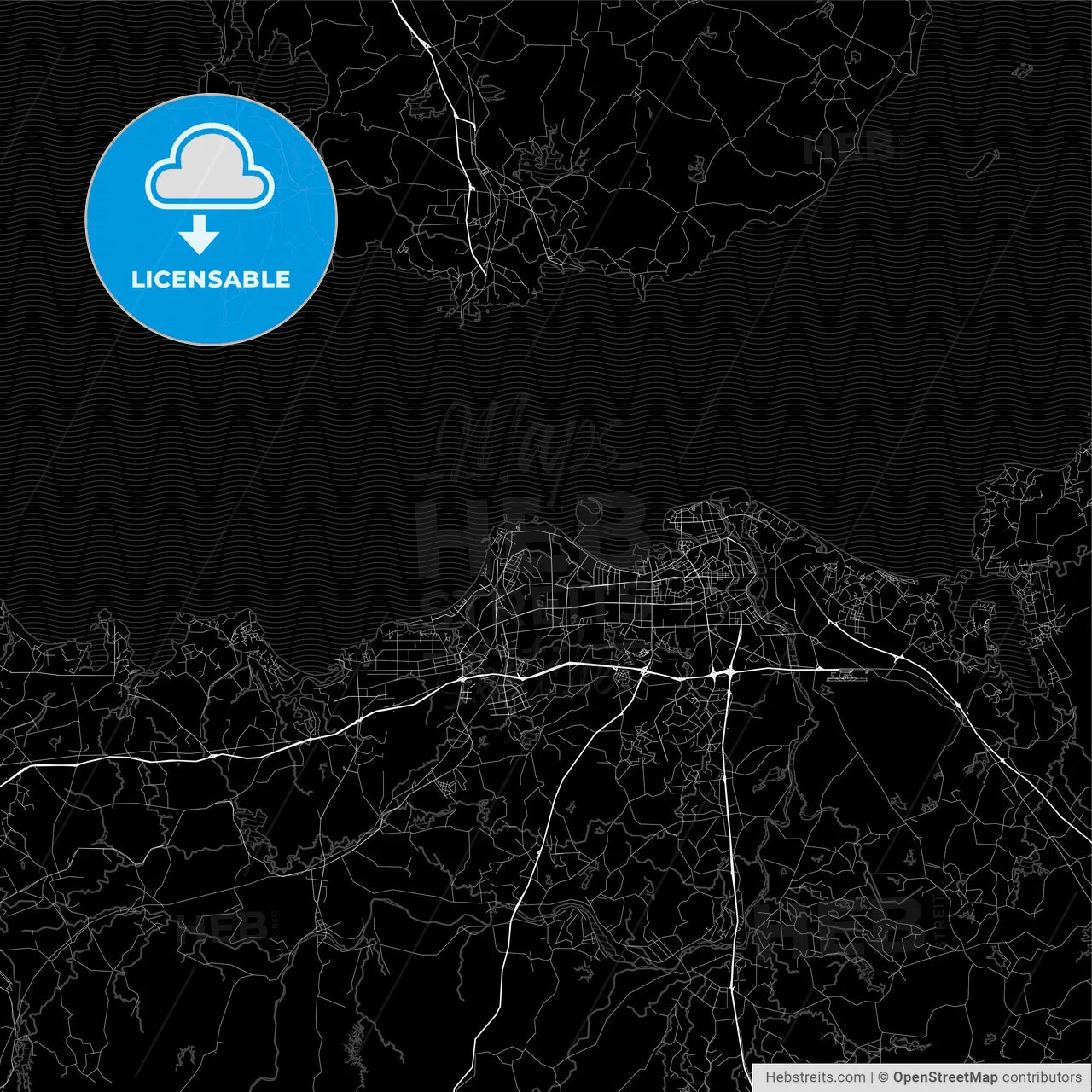 Area map of Haikou, China, Province Hainan
