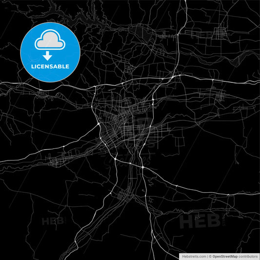 Area map of Luoyang, China, Province Henan