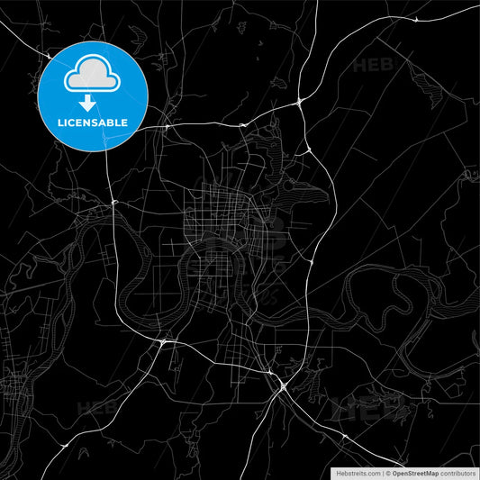 Area map of Changde, China, Province Hunan