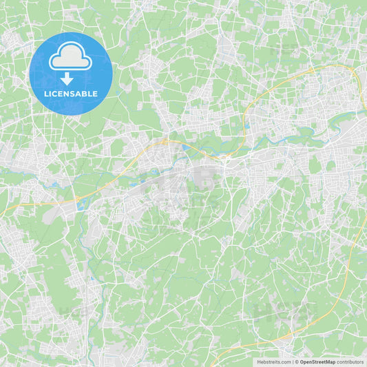 Lohne, Germany printable street map