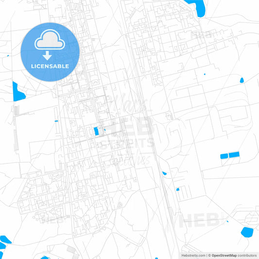 Elektrostal, Russia bright two-toned vector map