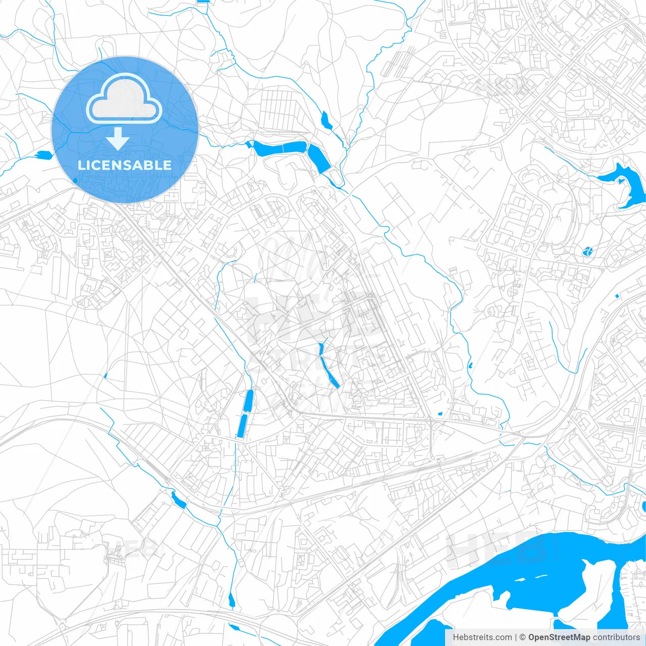 Krasnogorsk, Russia bright two-toned vector map