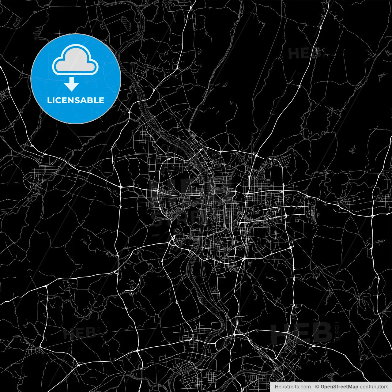 Area map of Changsha, China, Province Hunan
