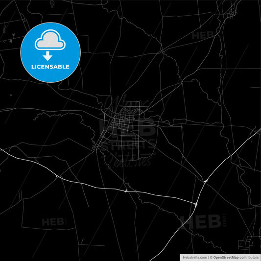 Area map of Dengzhou, China, Province Henan